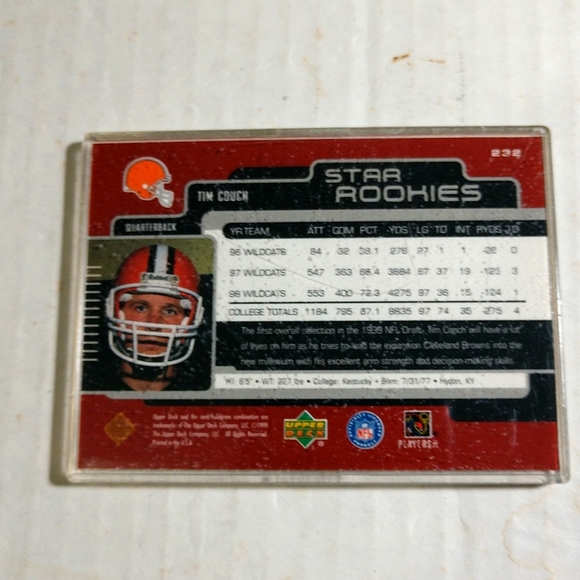 SALE $5.00 🩸Tim Couch 1999 Rookie Card Slabbed Card # 232 - Picture 6 of 6